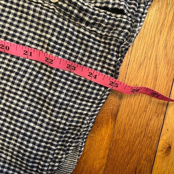 J.Crew Factory Boyfit Button Down Shirt sze L Blue Gingham Pre-Owned Excellent - Picture 14 of 15